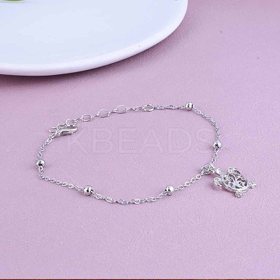 Summer Beach Alloy Hollow Sea Turtle Charm Satellite Chain Anklets for Women FS-WGD5AB4-01-1