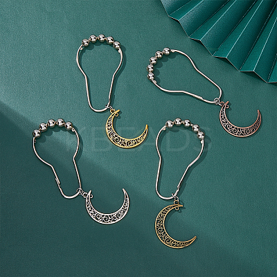 1 Set Iron Shower Curtain Rings HJEW-FH0001-45-1