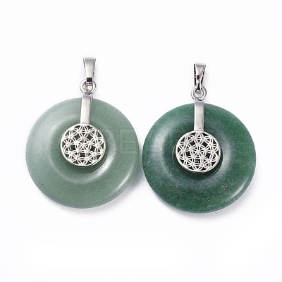 Natural Green Aventurine Pendants G-F640-C07-1