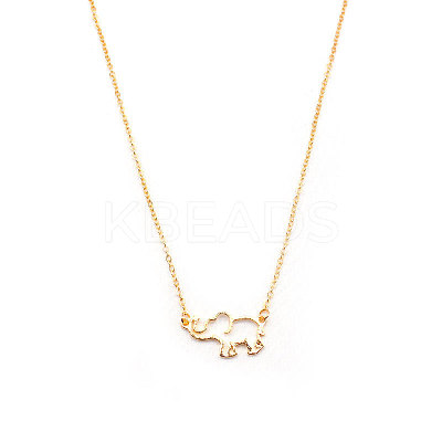 Elephant Alloy Pendant Necklaces FS-WGCC7EA-01-1