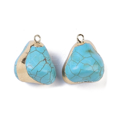 Synthetic Turquoise Pendants KK-F868-32G-02-1