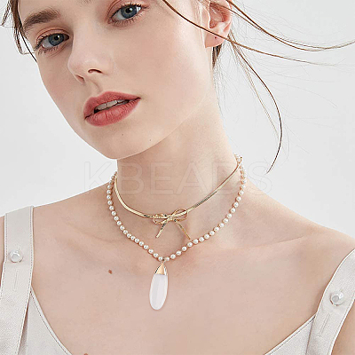 Natural Freshwater Shell Pendants SHEL-BC0001-002-1