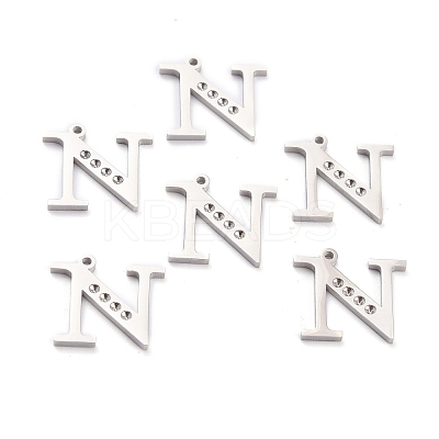 Non-Tarnish 304 Stainless Steel Pendant Rhinestone Settings STAS-F267-09N-P-1