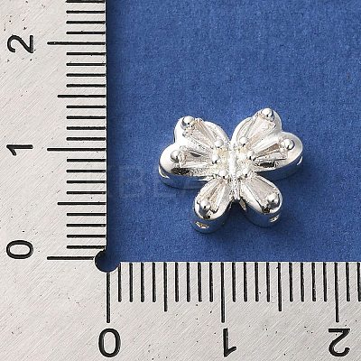 Brass Micro Pave Clear Cubic Zirconia Beads KK-G503-13S-1