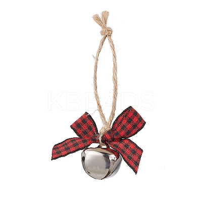 Iron Bell Pendant Decoration HJEW-JM02248-03-1
