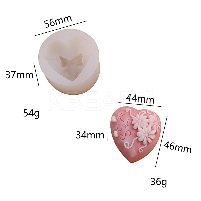 DIY Heart Shape Food Grade Candle Silicone Molds PW-WGD631A-03-1