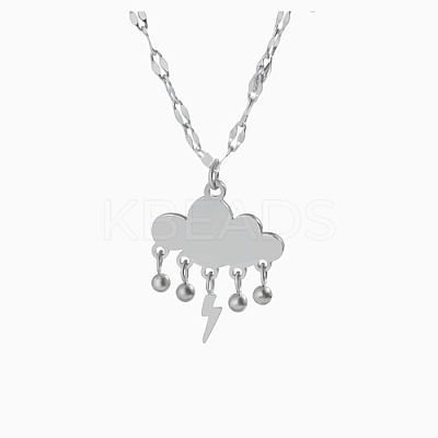 Non-Tarnish 304 Stainless Steel Pendant Necklaces OF5364-2-1