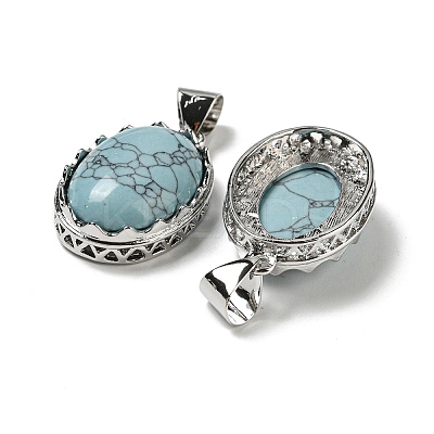 Synthetic Turquoise Pendants G-Z050-06C-1