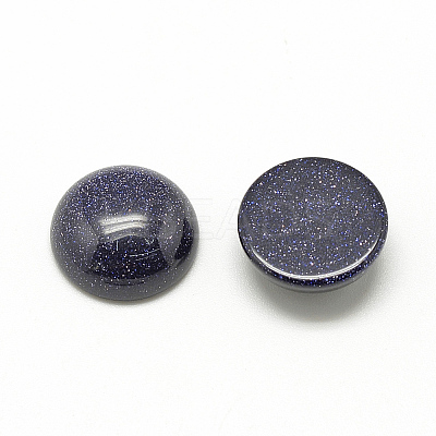 Synthetic Blue Goldstone Cabochons LS-X-G-R416-8mm-34-1