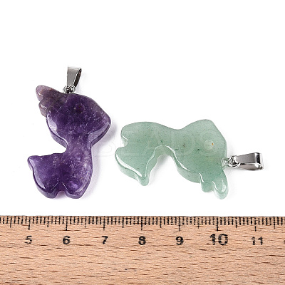Natural Mixed Stone Pendants G-T144-11M-1