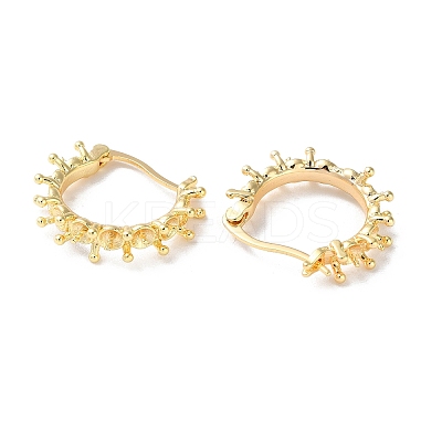 Brass Hoop Earring Findings KK-F867-47G-1