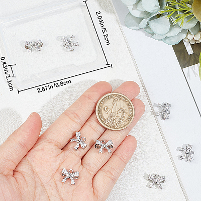 12Pcs Rack Plating Brass Micro Pave Cubic Zirconia Charms ZIRC-BBC0002-60P-1