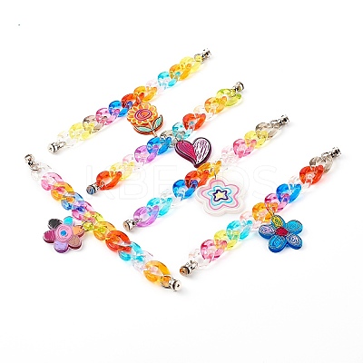 Acrylic Curb Chain Phone Case Chain HJEW-JM00504-1
