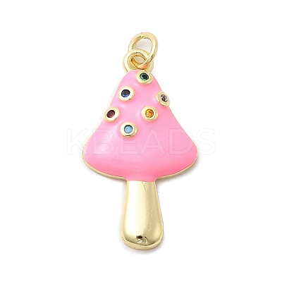 Brass Micro Pave Cubic Zirconia Pendants KK-A278-03G-01-1