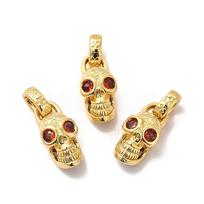 Rack Plating Eco-Friendly Brass Micro Pave Cubic Zirconia Pendants KK-A177-01G-1