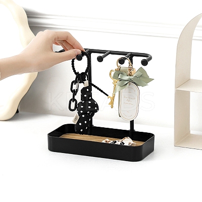 PP Necklace Display Stands with Wooden Tray PW-WG356B9-02-1