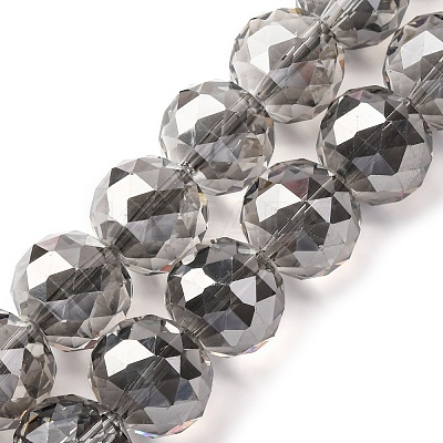 Transparent Electroplate Glass Beads Strands EGLA-N002-34H-F02-1