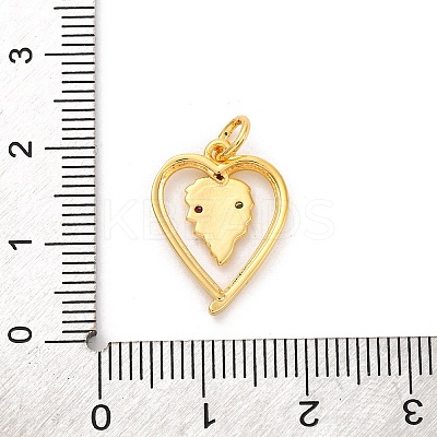 Brass Micro Pave Cubic Zirconia Pendants KK-U033-03G-02-1