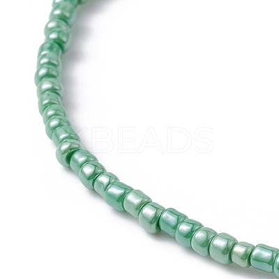 Evil Eye Resin & Glass Beaded Stretch Bracelet BJEW-JB09491-1