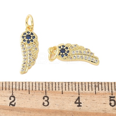 Brass Micro Pave Cubic Zirconia Pendants KK-U056-40G-1
