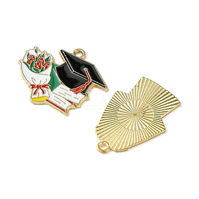14Pcs 7 Styles Graduation Season Alloy Enamel Pendants ENAM-FS0001-80-1