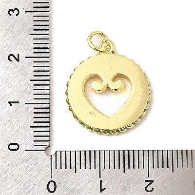 Brass Enamel Pendants KK-I378-21G-B-1