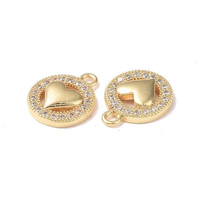 Brass Micro Pave Cubic Zirconia Pendants KK-I702-56G-1