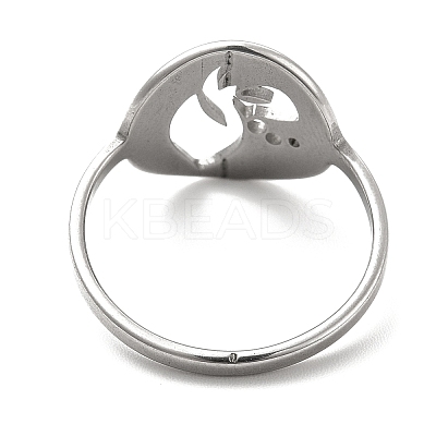 Non-Tarnish 201 Stainless Steel Finger Rings RJEW-G278-06P-1