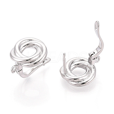 Brass Hoop Earring Findings KK-N267-31P-1