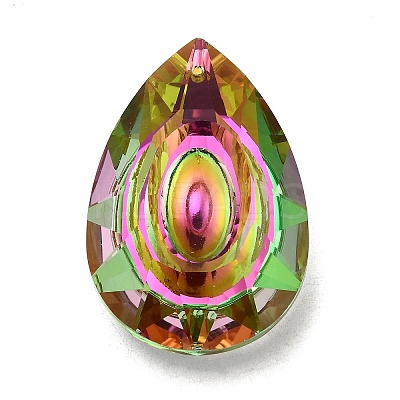 Electroplated Glass Pendants X-GLAA-G122-07C-1