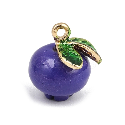 Fruit Alloy Enamel Charms ENAM-P264-02B-G-1