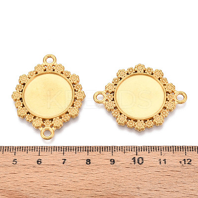 Non-Tarnish 304 Stainless Steel Connector Cabochon Settings STAS-N114-03G-1