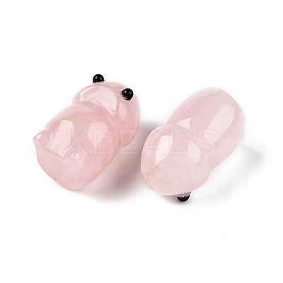 Natural Rose Quartz Monster Figurines DJEW-N003-01I-1