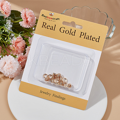 10Pcs Brass Micro Pave Cubic Zirconia Cup Pearl Peg Bails Pin Pendants KK-BBC0008-98-1