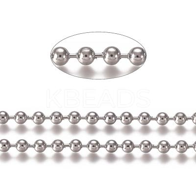 Non-Tarnish 304 Stainless Steel Ball Chains CHS-E021-13A-P-1