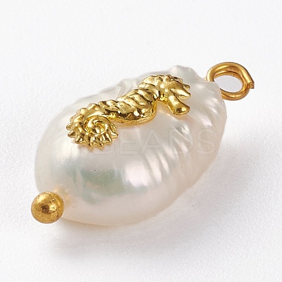 Natural Keshi Pearl Pendants PALLOY-JF00594-02-1