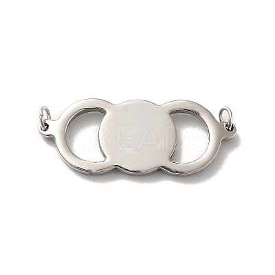 Tarnish Resistant 304 Stainless Steel Connector Charms STAS-M311-18P-1