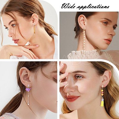 10Pcs Brass Micro Pave Clear Cubic Zirconia Hoop Earring Findings ZIRC-SZ0005-15-1