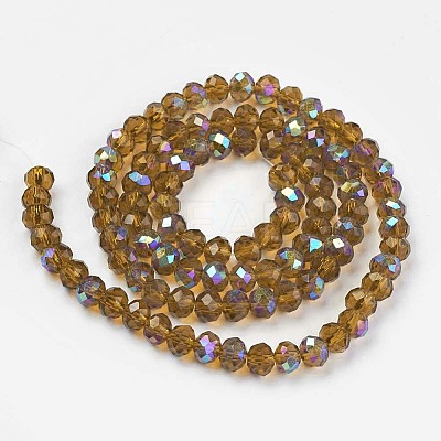 Electroplate Glass Beads Strands EGLA-A034-T6mm-L10-1