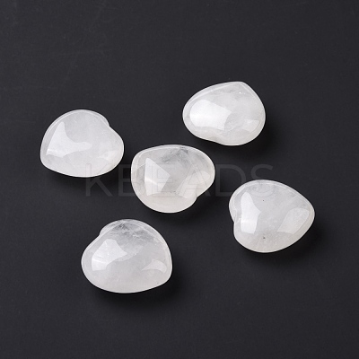 Natural Quartz Crystal Heart Love Stone G-I285-06K-1