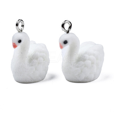 Flocky Resin Pendants X-RESI-N032-13-1