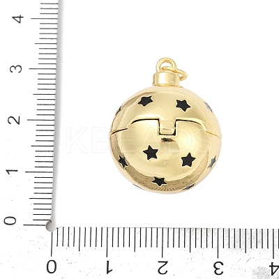 Brass Micro Pave Cubic Zirconia Locket Pendants KK-H203-13G-02-1