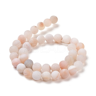 Natural Druzy Geode Agate Bead Strands G-K166-09-10mm-01-1