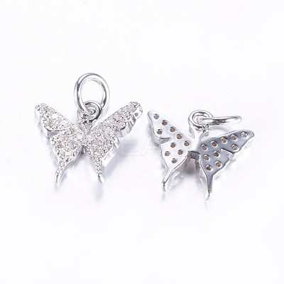Long-Lasting Plated Brass Micro Pave Cubic Zirconia Charms ZIRC-F069-32P-1