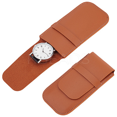 2Pcs Rectangle PU Imitation Leather Single Watch Storage Bag AJEW-GO0001-85A-1