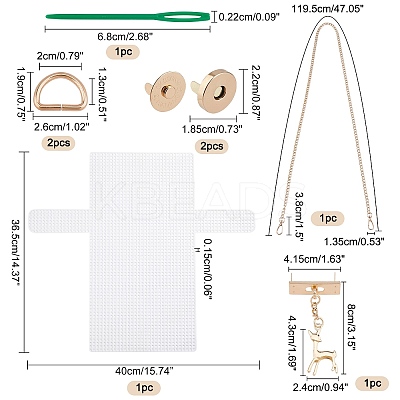 Plastic Shoulder Bag Making Kits DIY-WH0210-51-1