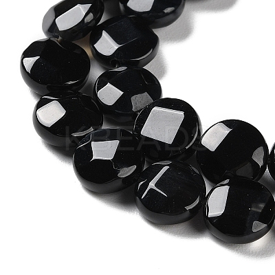 Natural Black Agate Beads Strands G-K357-B01-01-1