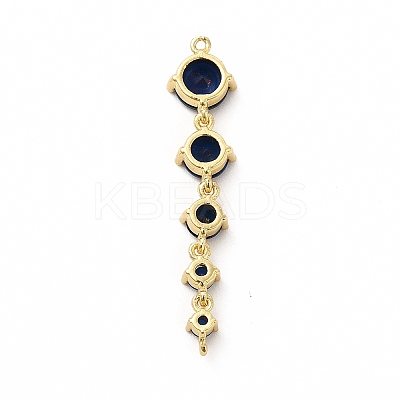 Rack Plating Brass Pave Cubic Zirconia Connector Charms KK-G458-02G-04-1