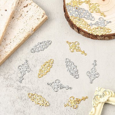 16Pcs 4 Styles 201 Stainless Steel Links STAS-YW0003-51-1