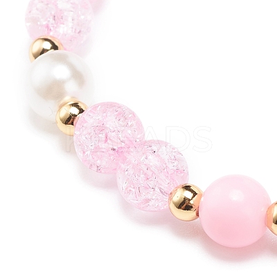 Acrylic Imitation Pearl Stretch Bracelet BJEW-JB08448-04-1